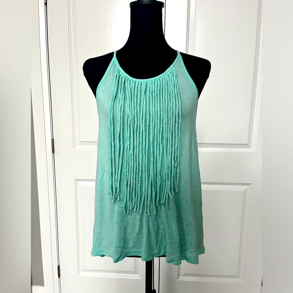 Mint fringe tank top size medium item 07-10